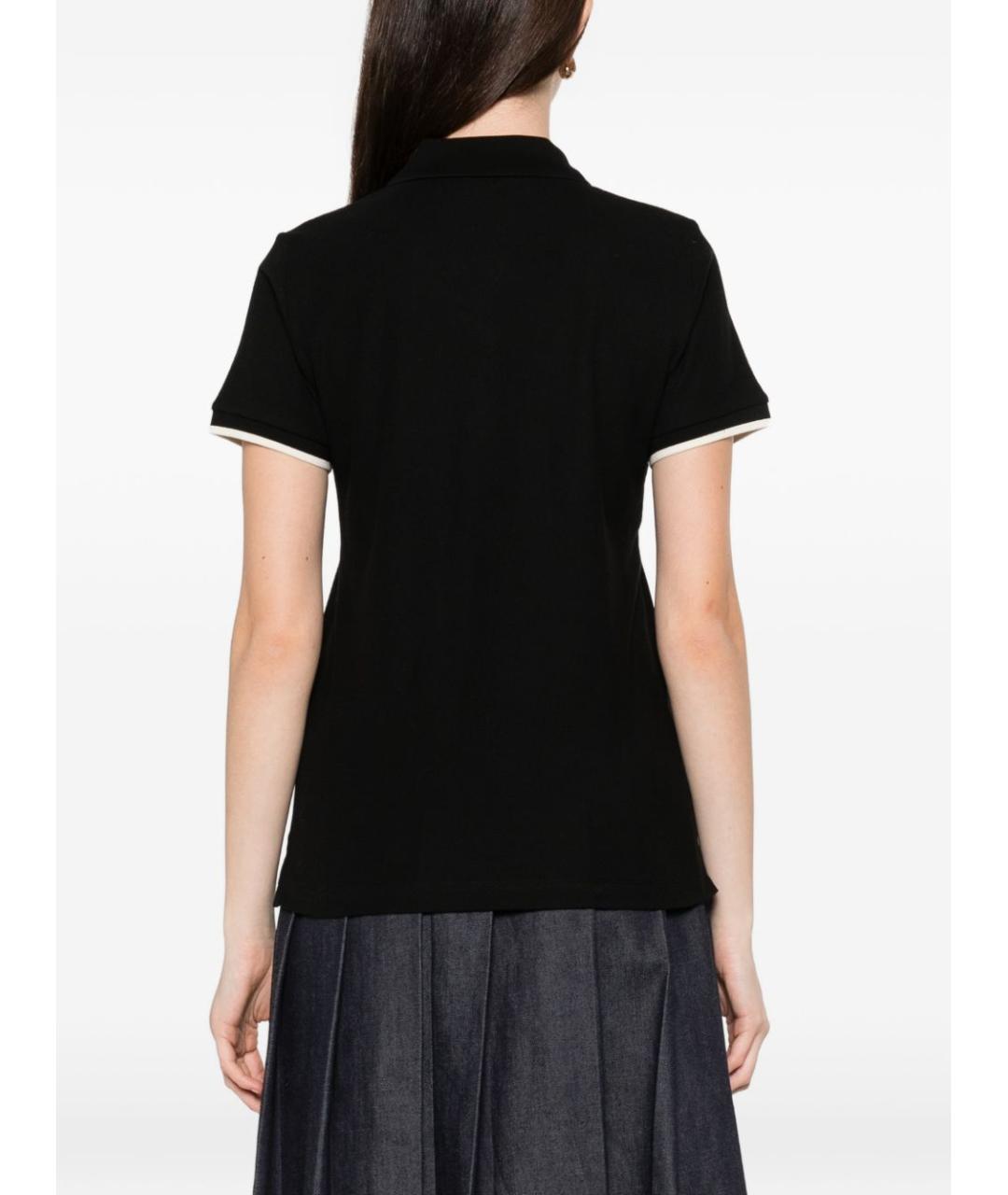 MONCLER Черная хлопковая футболка, фото 3