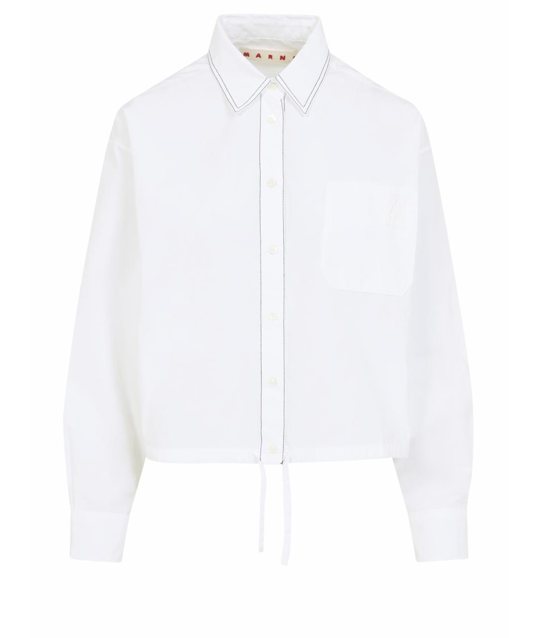 MARNI Белая хлопковая рубашка, фото 1