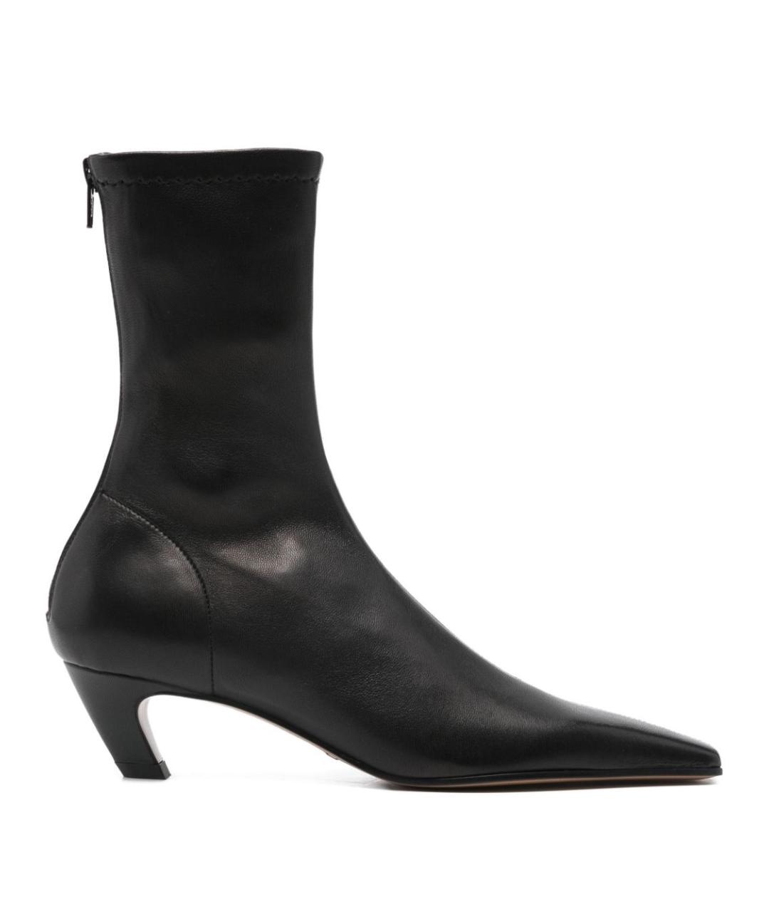 KHAITE Черные кожаные ботильоны, фото 1