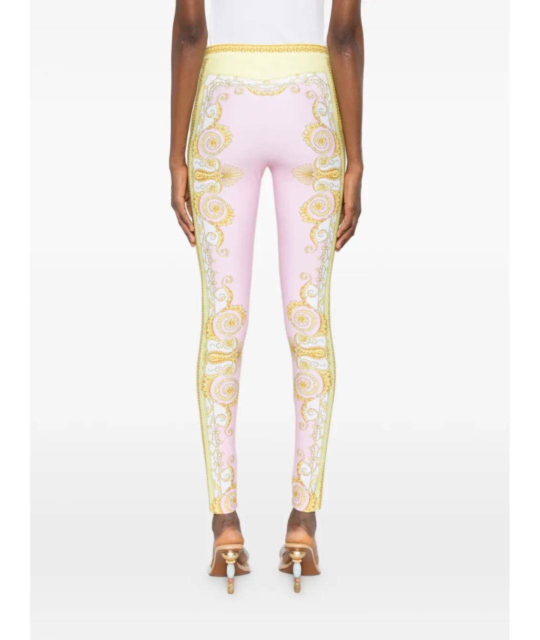 VERSACE Мульти шелковые леггинсы и велосипедки, фото 4