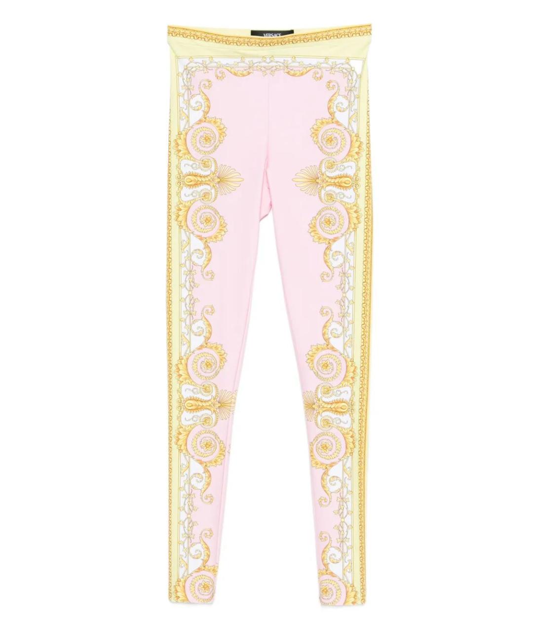 VERSACE Мульти шелковые леггинсы и велосипедки, фото 1