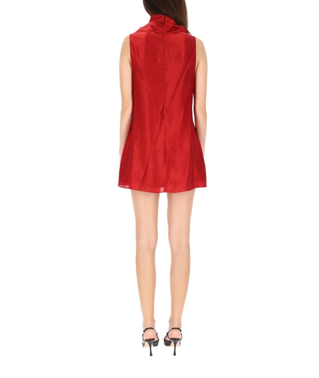 KHAITE Красное вискозное коктейльное платье, фото 3