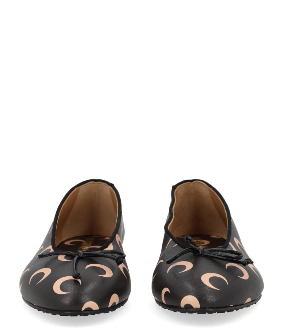 MARINE SERRE Черные кожаные балетки, фото 3