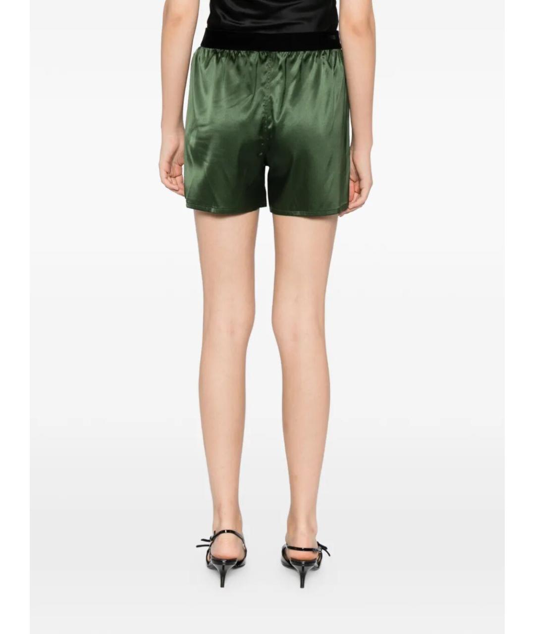 TOM FORD Зеленые шелковые шорты, фото 3