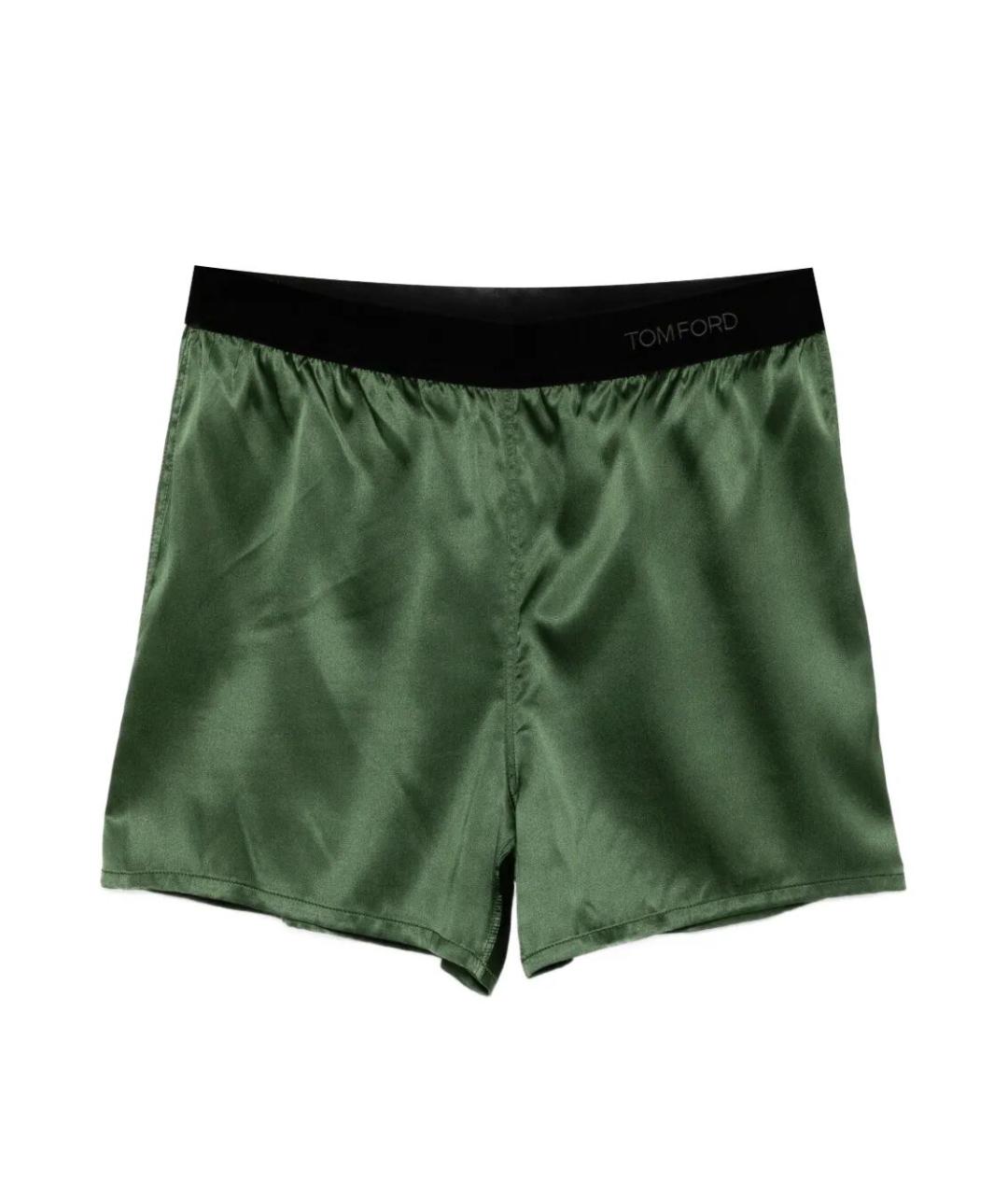 TOM FORD Зеленые шелковые шорты, фото 1