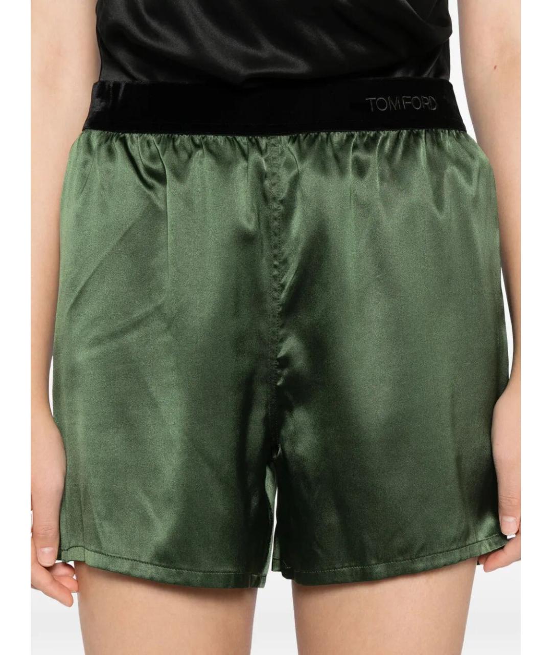 TOM FORD Зеленые шелковые шорты, фото 5