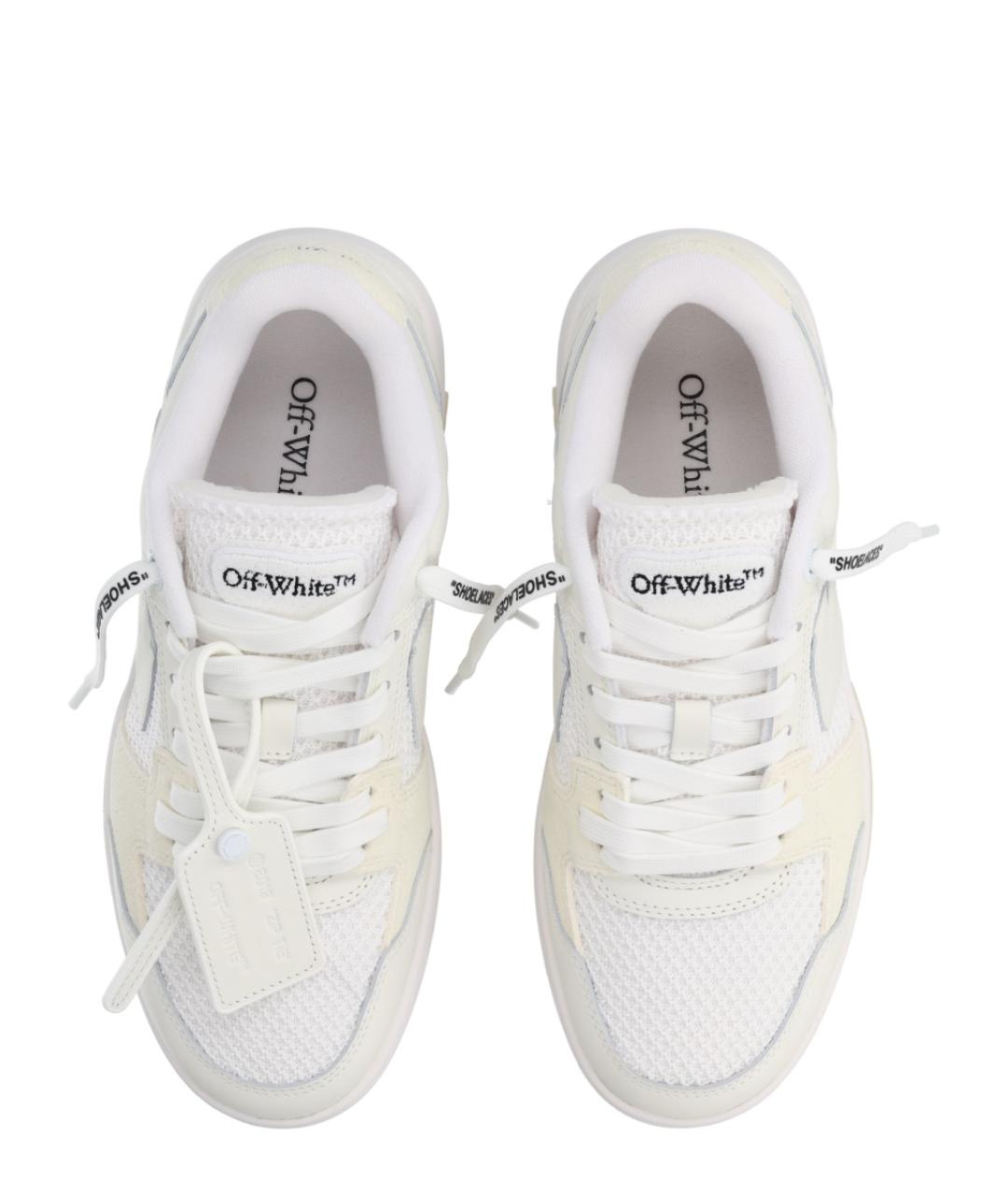 OFF-WHITE Белые кожаные кроссовки, фото 5