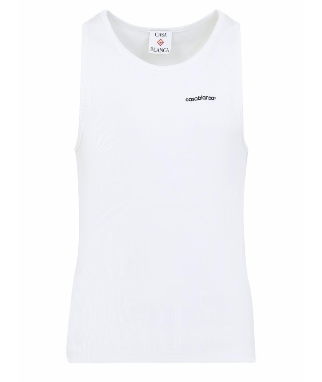 CASABLANCA Белая хлопковая майка, фото 1