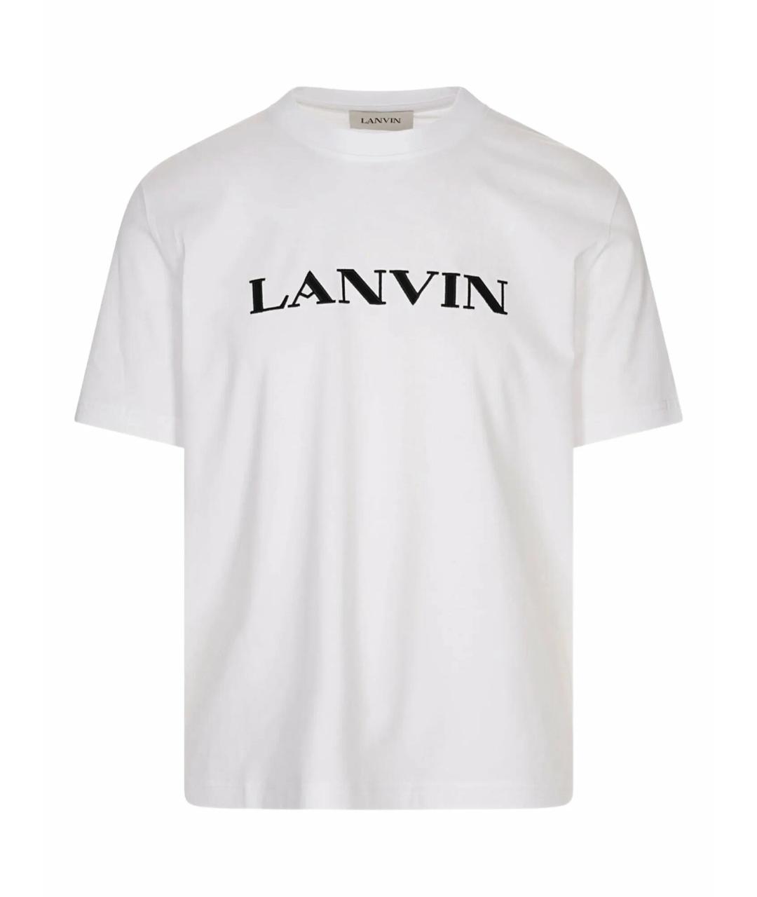 LANVIN Белая хлопковая футболка, фото 1