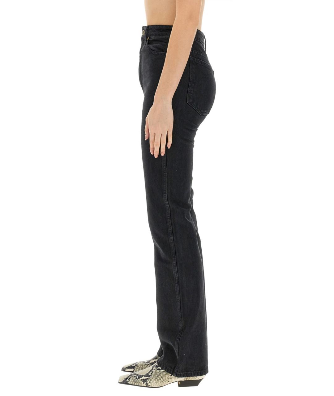 KHAITE Черные хлопковые прямые джинсы, фото 3