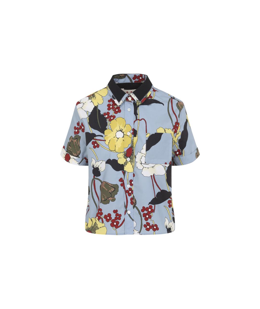 MARNI Мульти хлопковая рубашка, фото 1