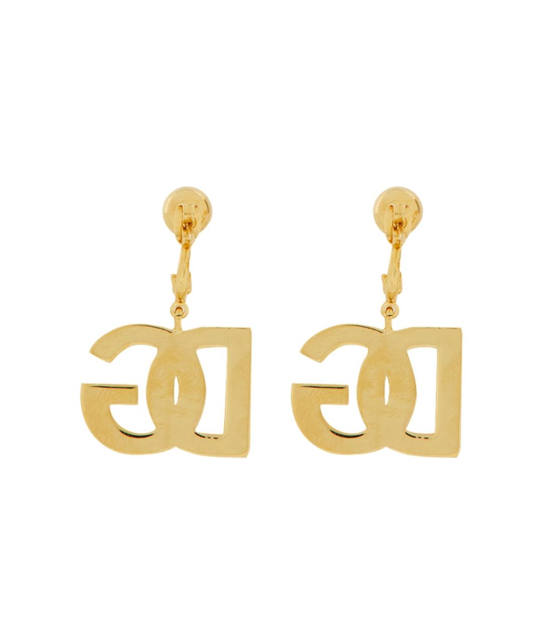 DOLCE&GABBANA Золотые металлические серьги, фото 5