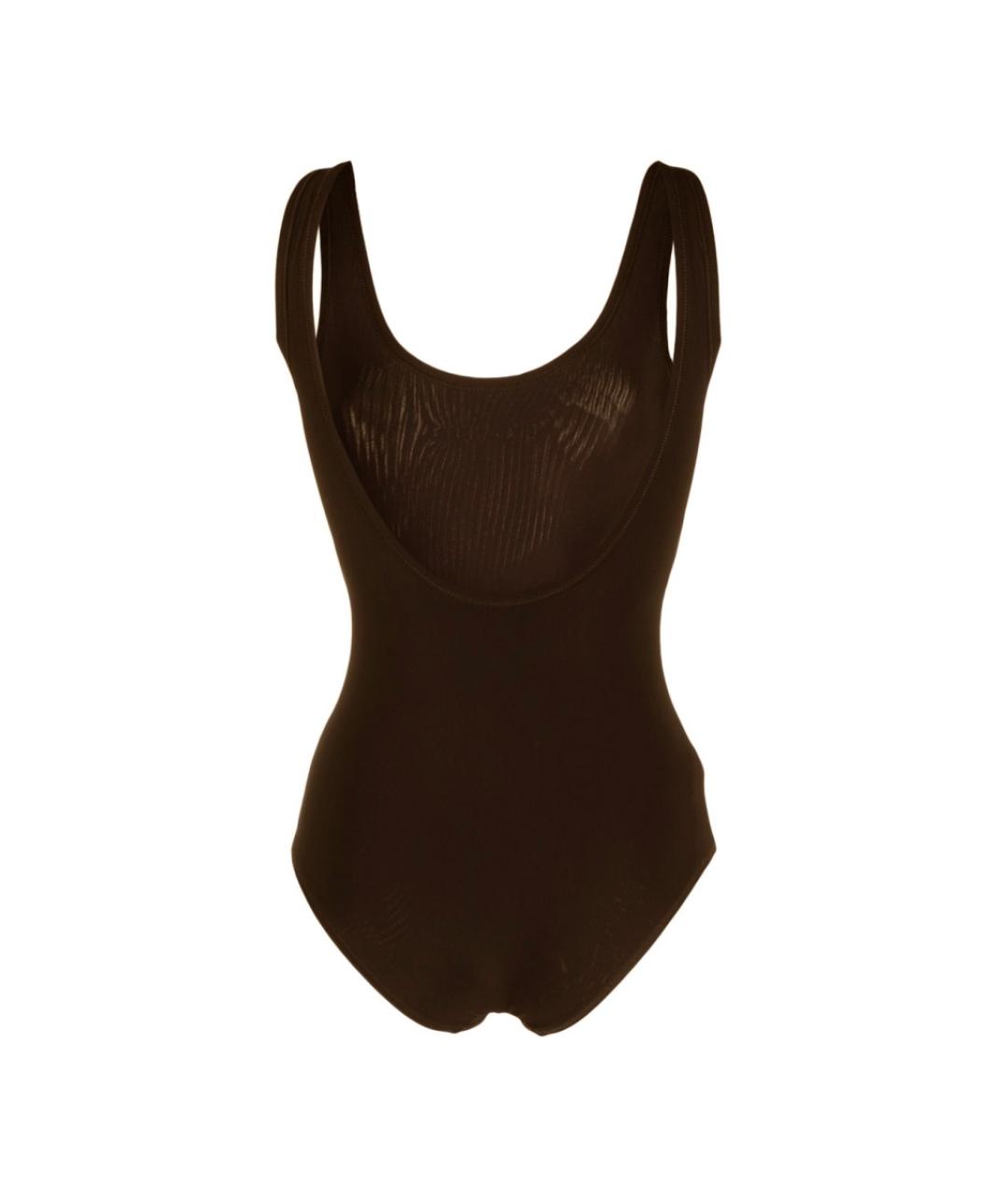JIL SANDER Коричневый полиамидовый купальник, фото 3