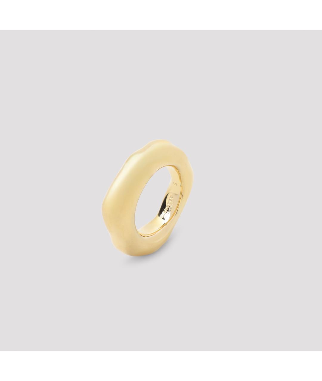 JIL SANDER Золотое металлическое кольцо, фото 3