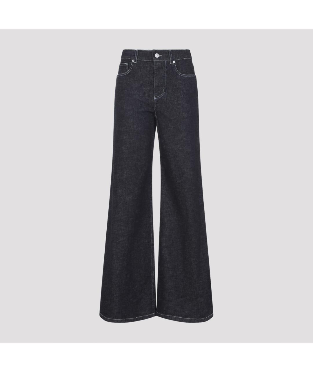 MARNI Синие хлопковые джинсы клеш, фото 2