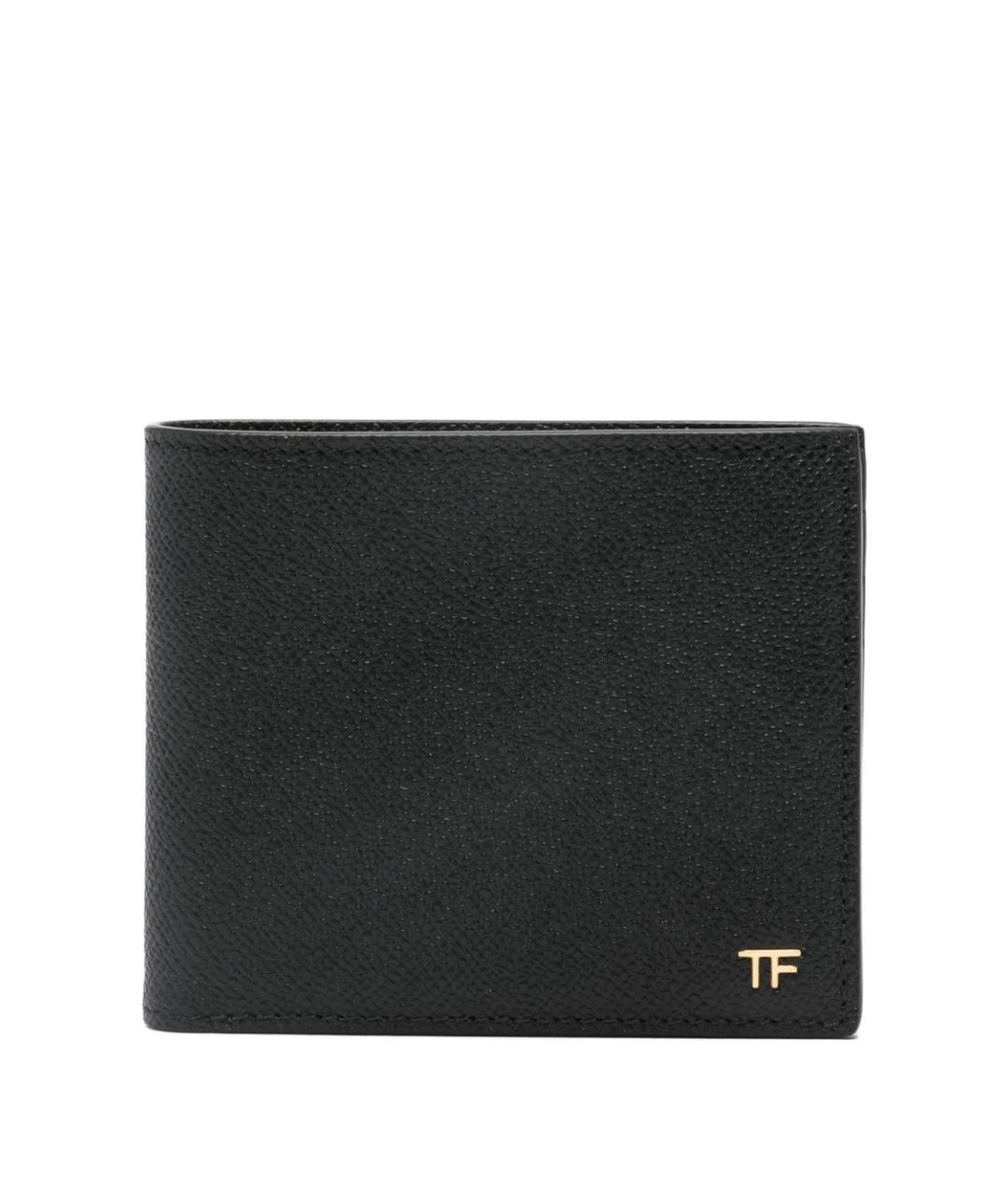 TOM FORD Черный кожаный кошелек, фото 1