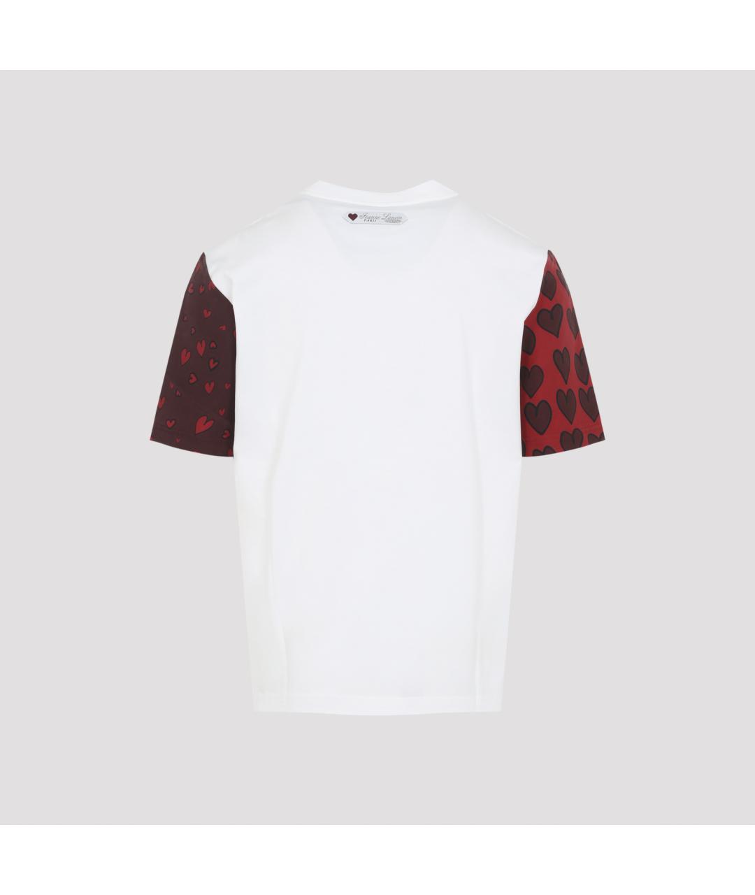 LANVIN Белая хлопковая футболка, фото 2