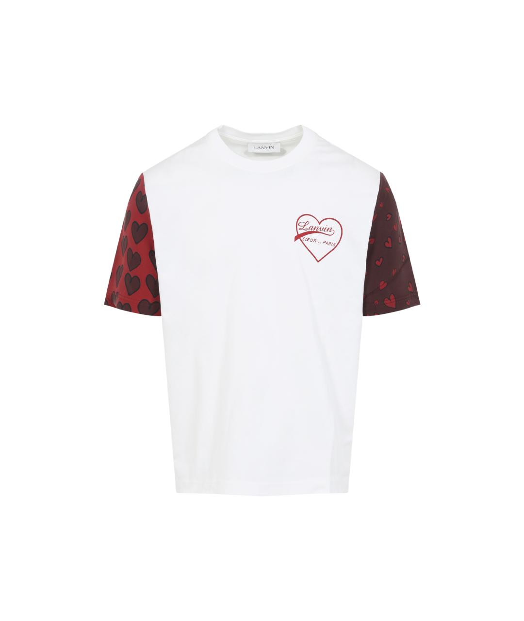 LANVIN Белая хлопковая футболка, фото 1