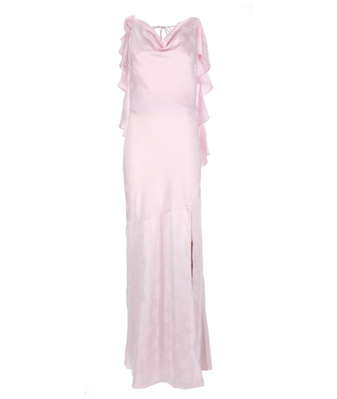 ROTATE Розовое полиэстеровое вечернее платье, фото 1