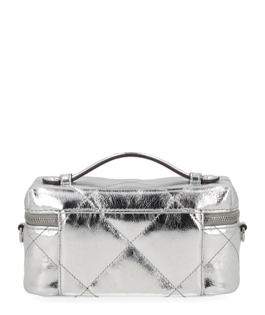 TORY BURCH Серебряная сумка с короткими ручками, фото 3