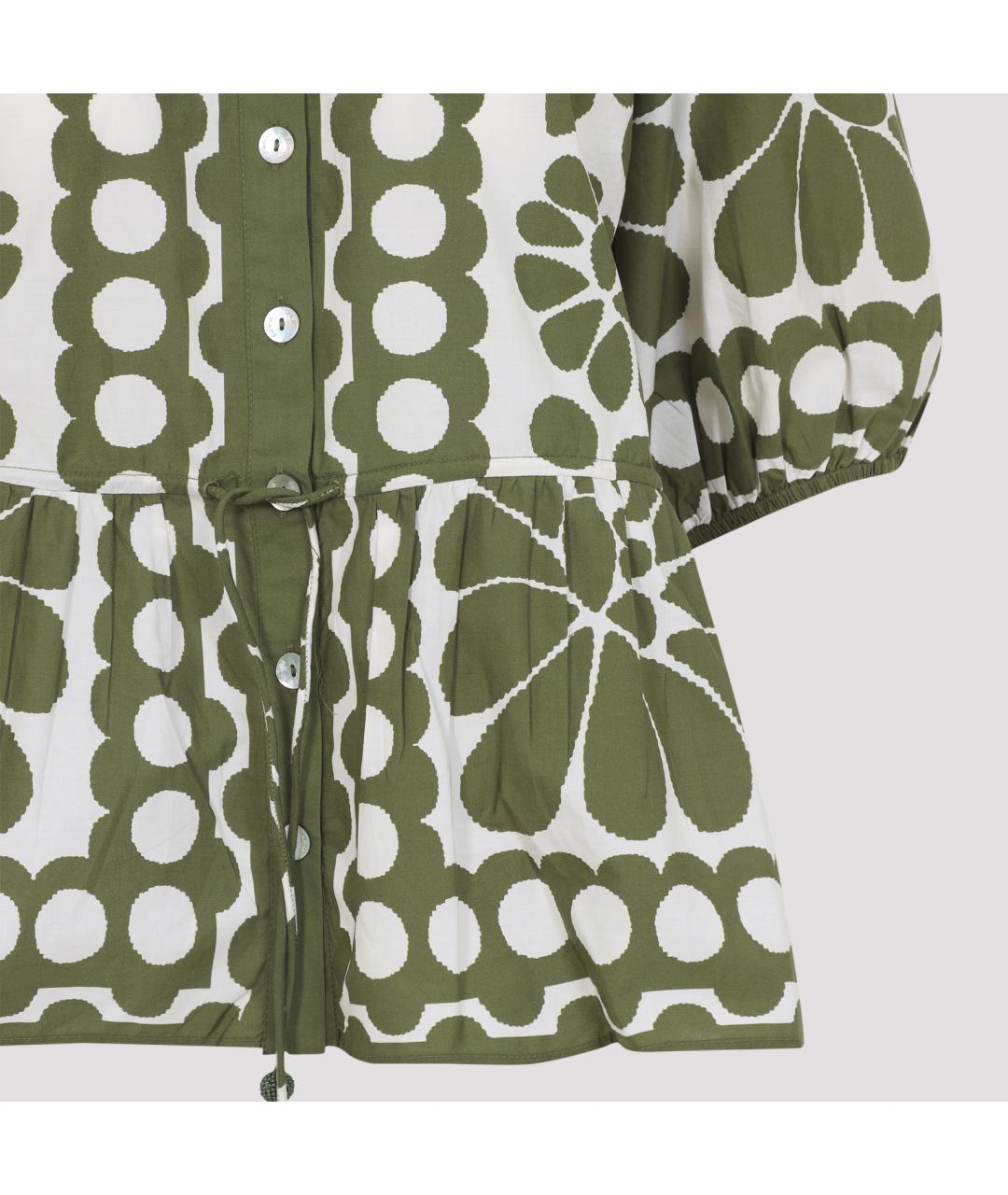 FARM RIO Зеленая хлопковая рубашка, фото 3