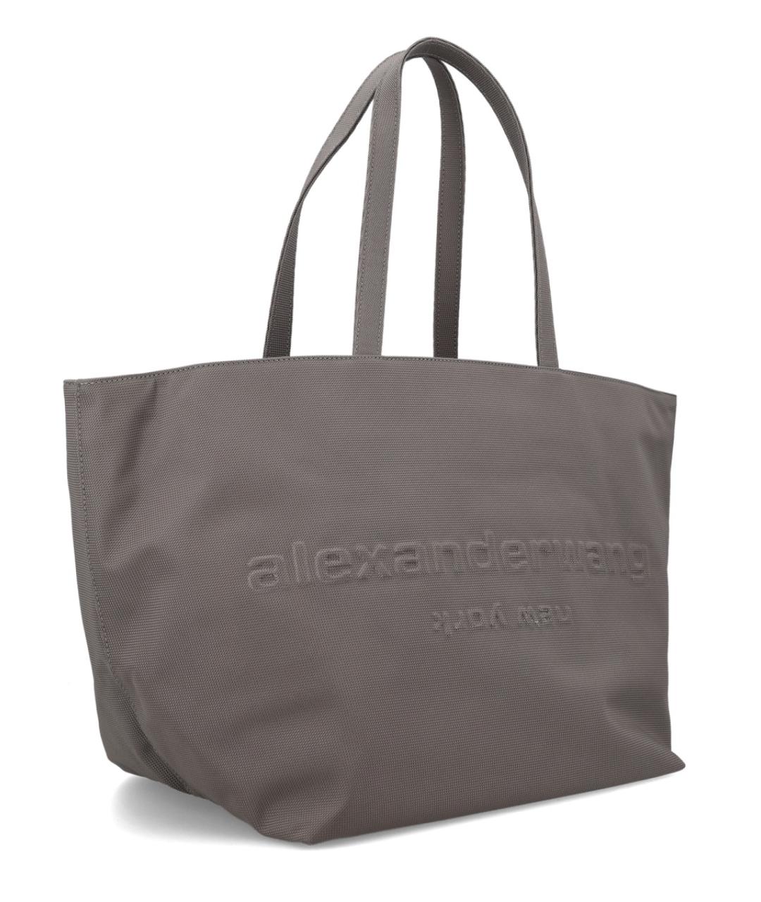 ALEXANDER WANG Серая синтетическая сумка тоут, фото 3