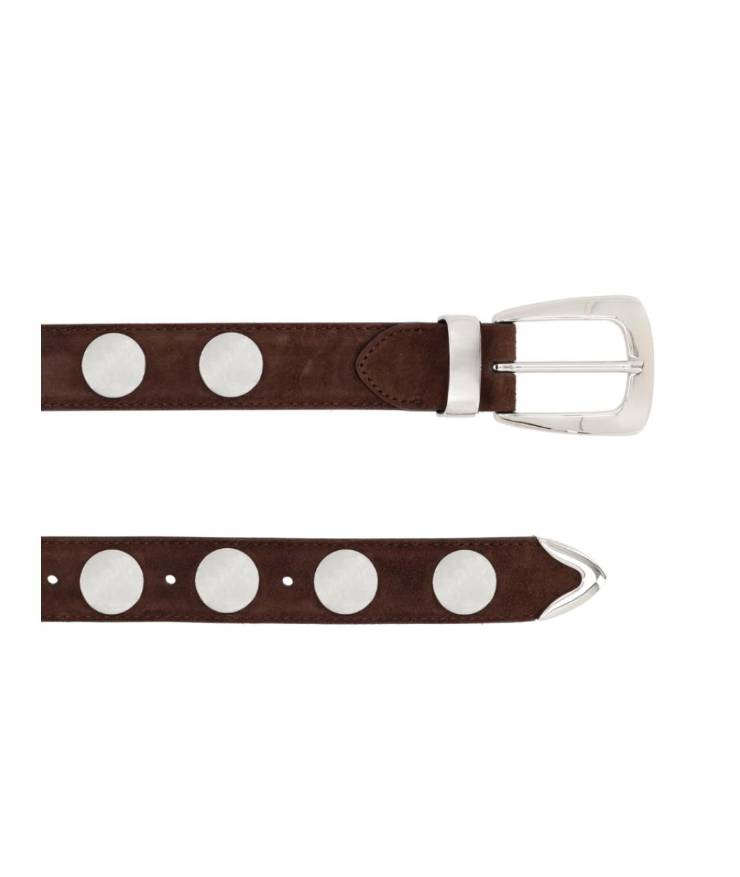 KHAITE Коричневый кожаный ремень, фото 2