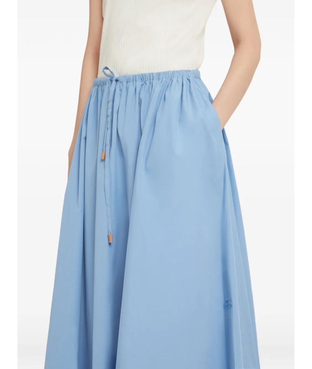 MARNI Синяя хлопковая юбка миди, фото 5
