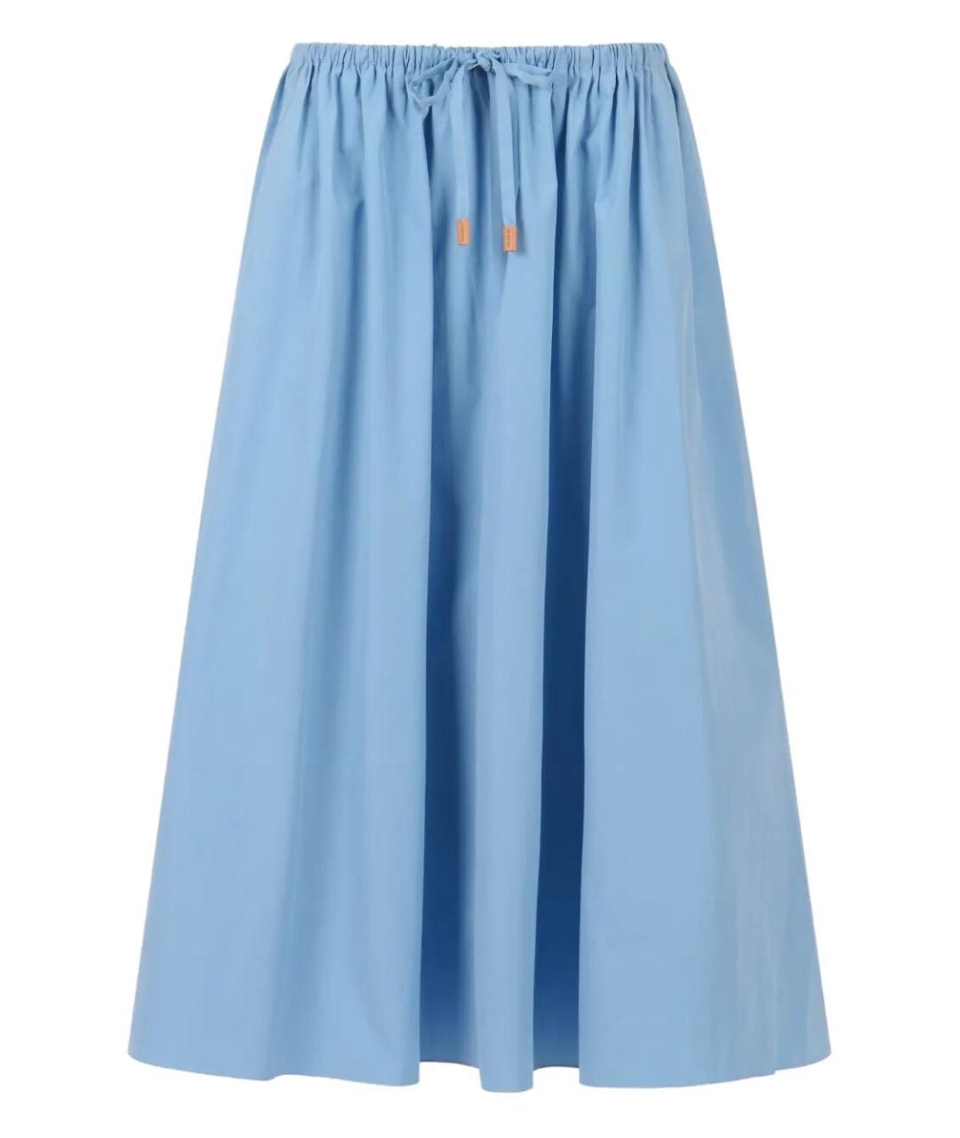 MARNI Синяя хлопковая юбка миди, фото 1