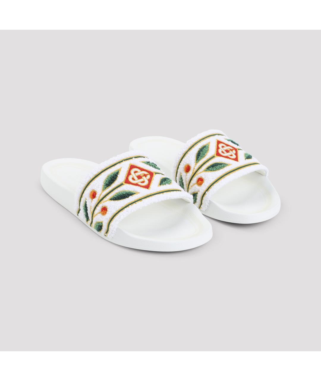 CASABLANCA Белые резиновые шлепанцы, фото 3