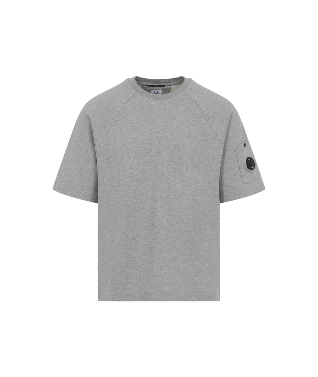 CP COMPANY Серая хлопковая футболка, фото 1
