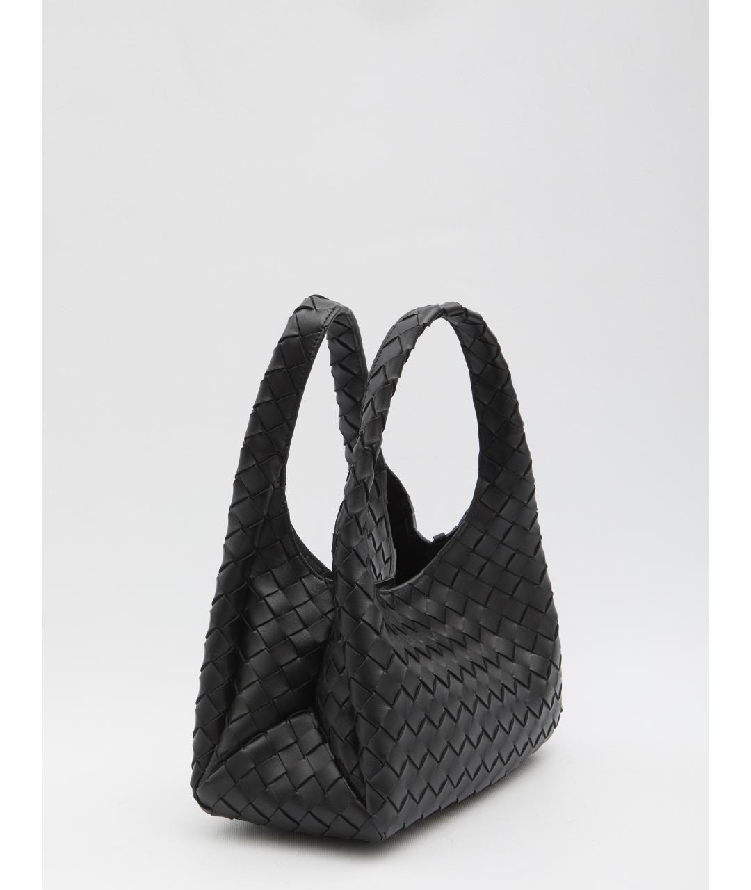 BOTTEGA VENETA Черная кожаная сумка через плечо, фото 4