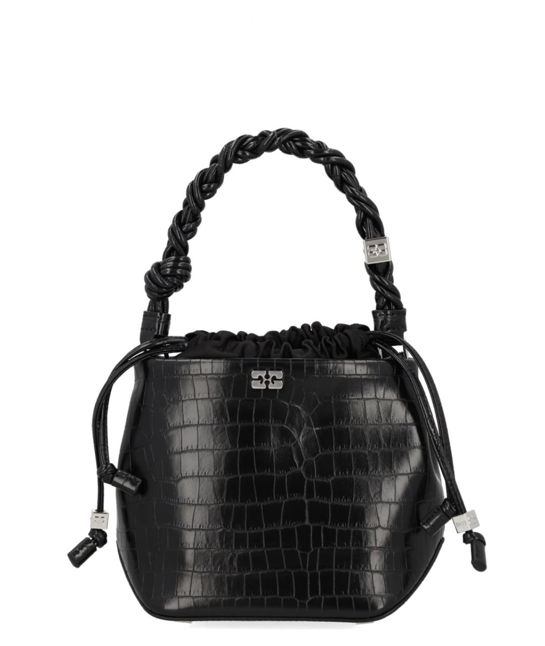 GANNI Черная сумка через плечо из искусственной кожи, фото 1