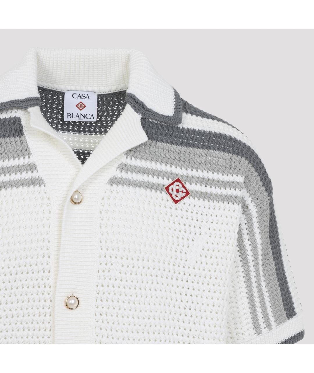 CASABLANCA Белая хлопковая кэжуал рубашка, фото 3