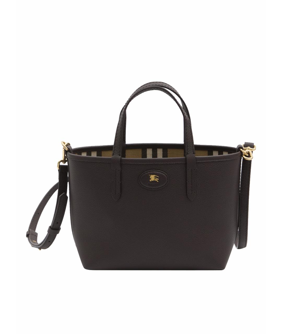 BURBERRY Коричневая кожаная сумка тоут, фото 1