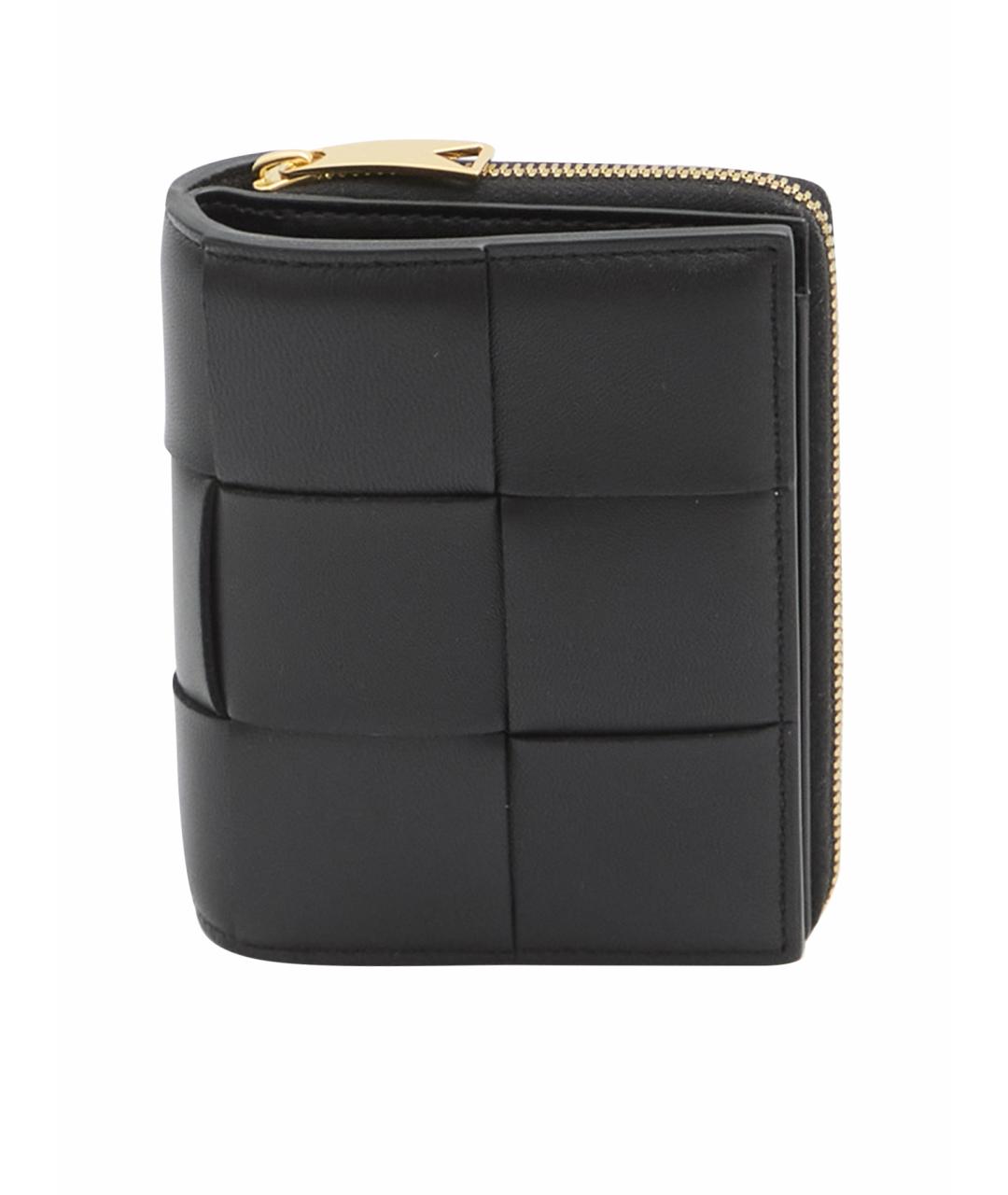 BOTTEGA VENETA Черный кожаный кошелек, фото 1