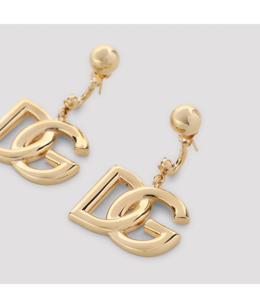 DOLCE&GABBANA Золотые металлические серьги, фото 4