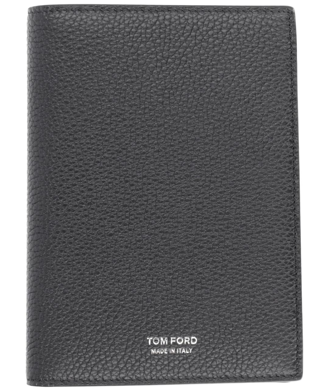 TOM FORD Черный кожаный кошелек, фото 1