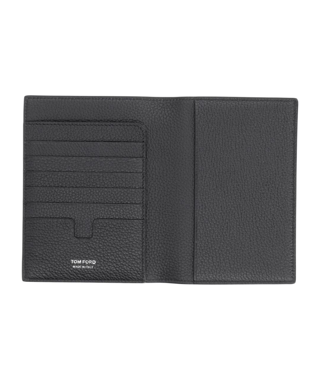 TOM FORD Черный кожаный кошелек, фото 3