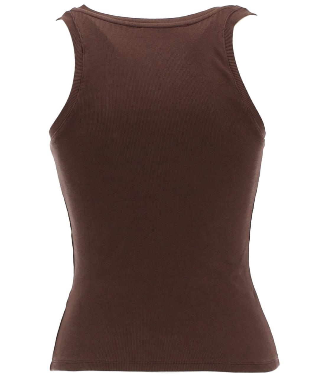 ROTATE Коричневая хлопковая майка, фото 3