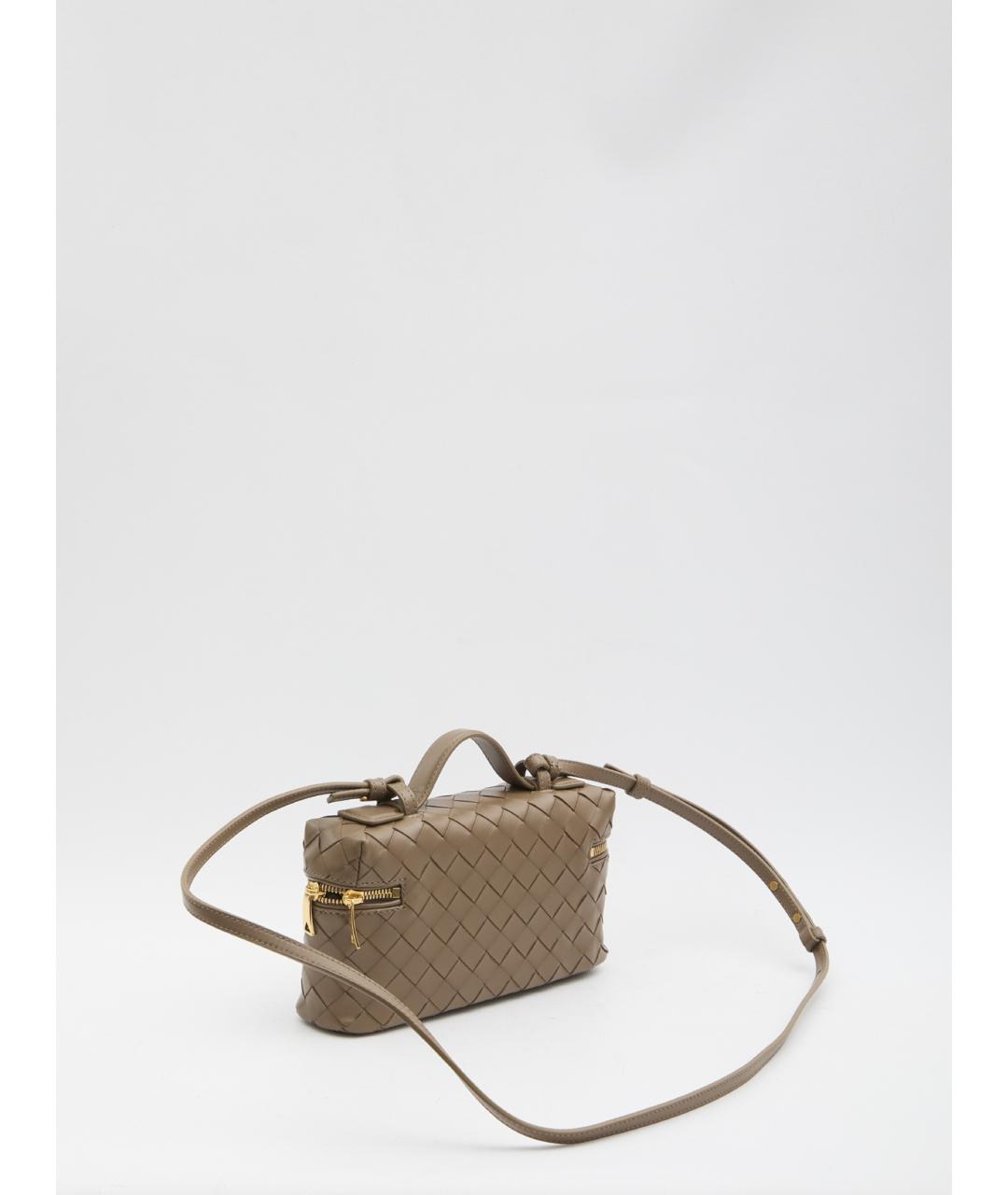 BOTTEGA VENETA Коричневая кожаная сумка через плечо, фото 2