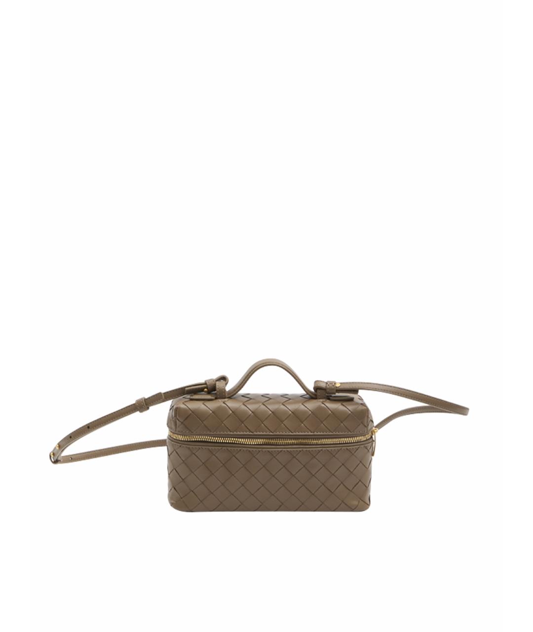 BOTTEGA VENETA Коричневая кожаная сумка через плечо, фото 1