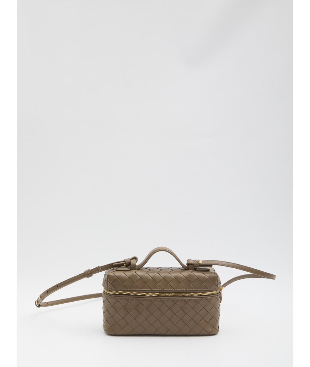 BOTTEGA VENETA Коричневая кожаная сумка через плечо, фото 4