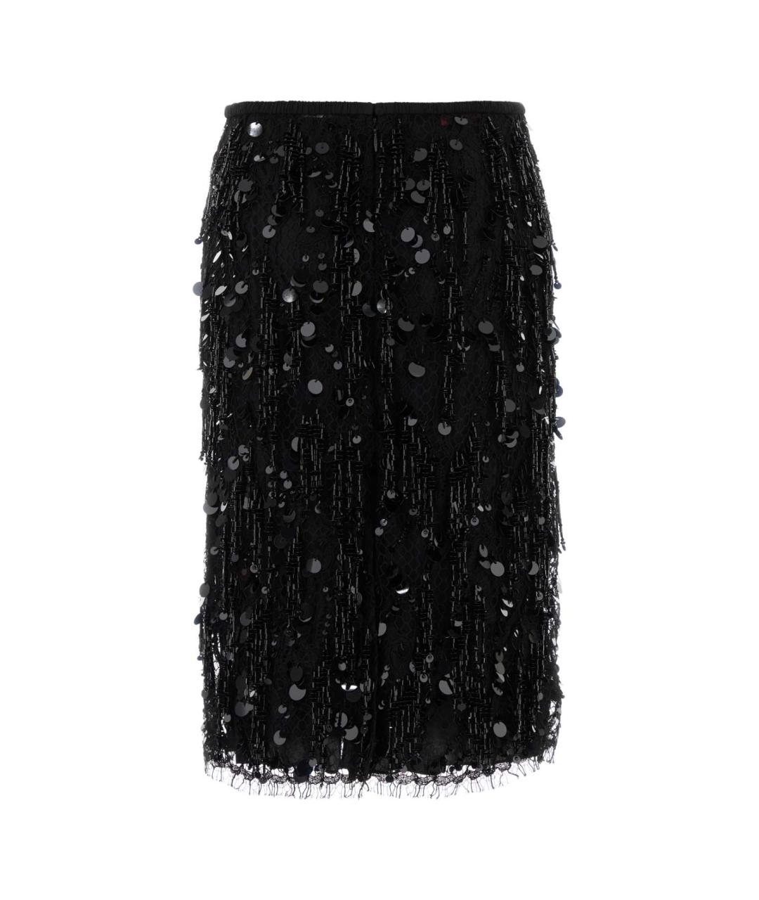 GUCCI Черная полиамидовая юбка миди, фото 2