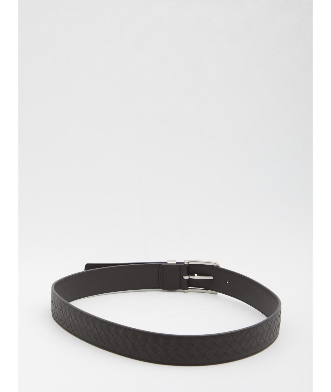 BOTTEGA VENETA Коричневый кожаный ремень, фото 2