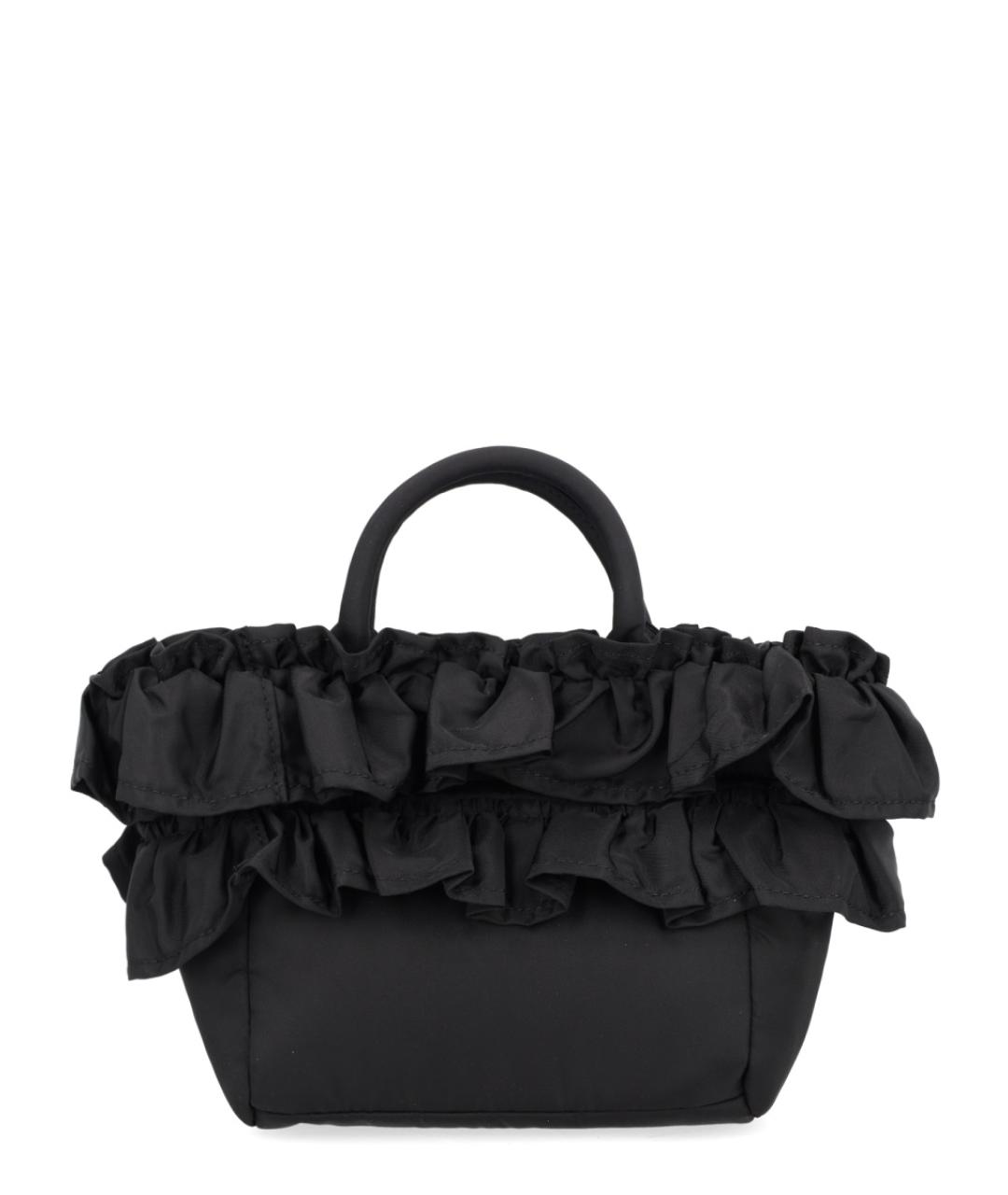 GANNI Черная бархатная сумка с короткими ручками, фото 3