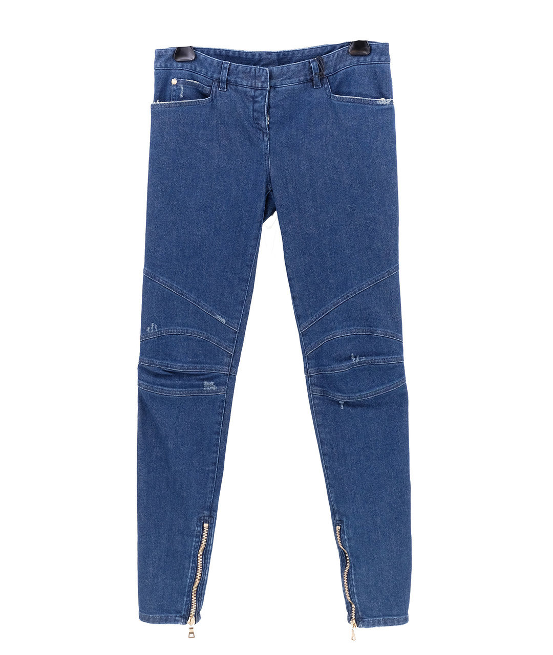 BALMAIN Синие хлопко-эластановые джинсы слим, фото 1