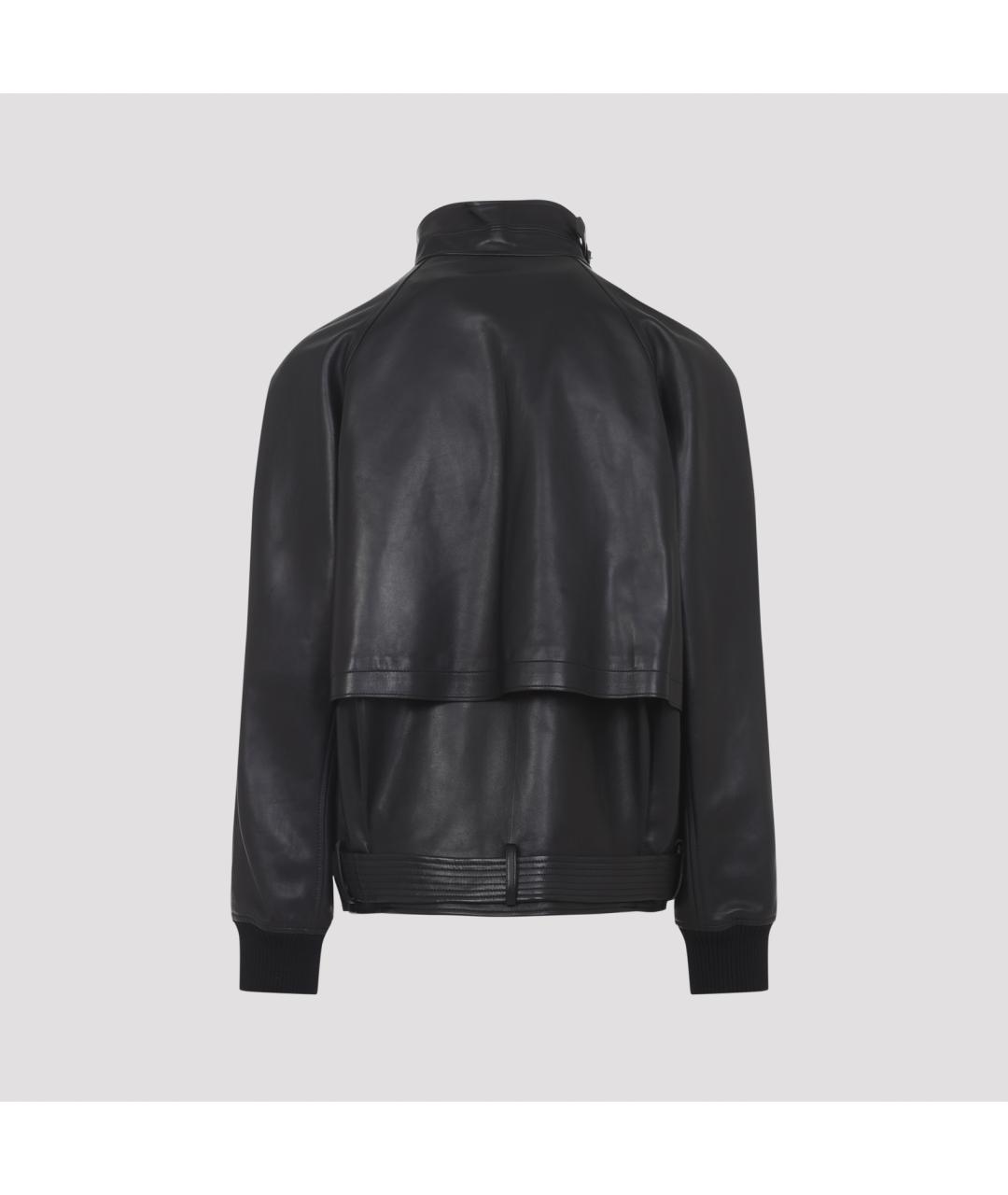 LANVIN Черная кожаная куртка, фото 2