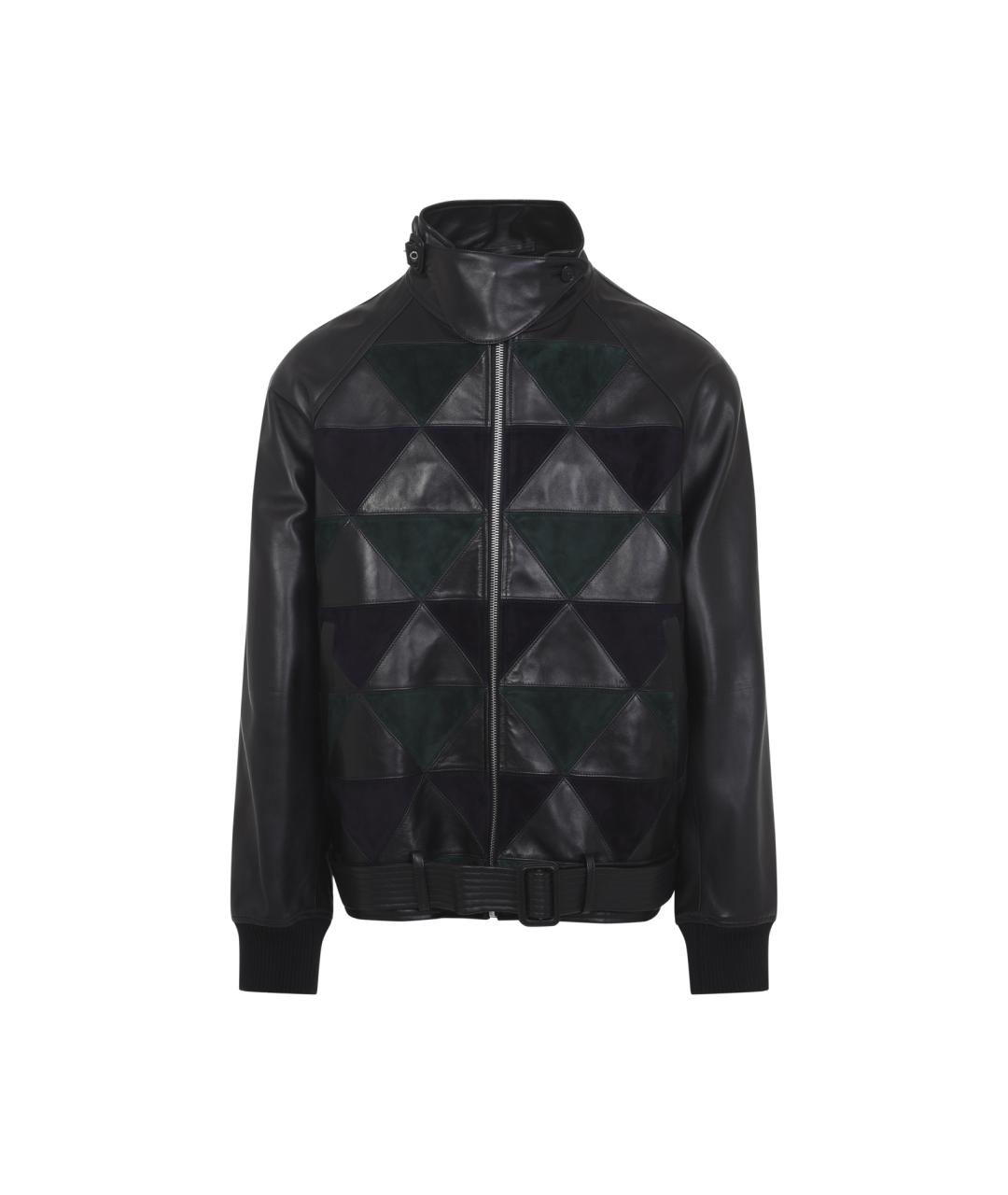 LANVIN Черная кожаная куртка, фото 1