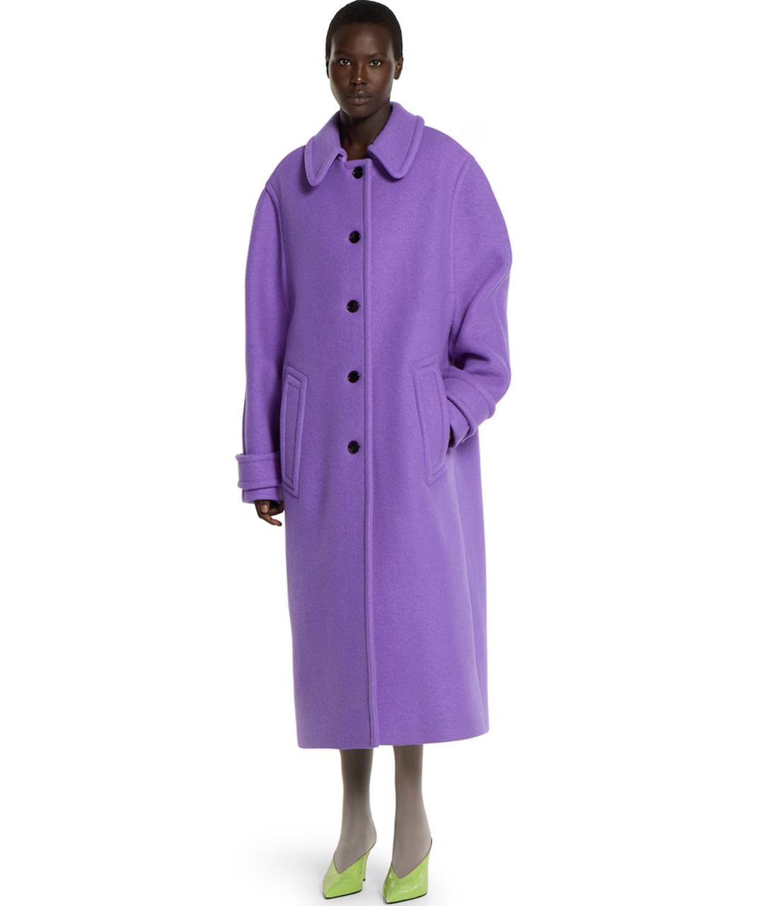 GUCCI Фиолетовое шерстяное пальто, фото 3